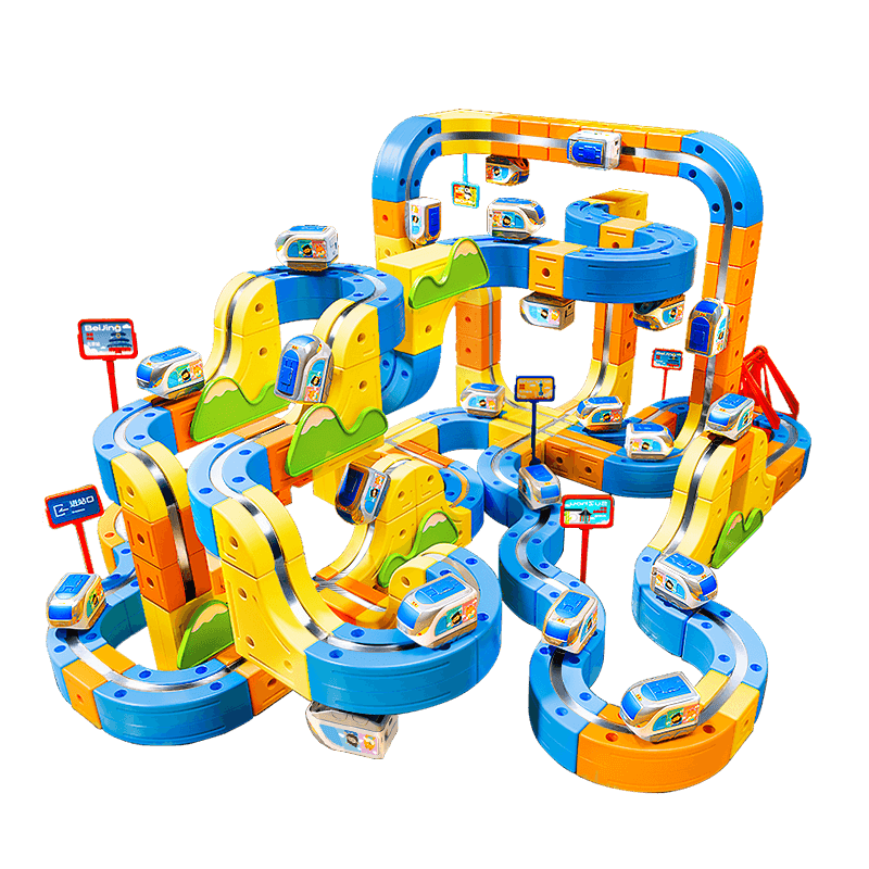 Kakabeier Deluxe Storage Box Children's Toy Multi-Functional Building Blocks Track Floating High-Speed Rail 3D Magnetic Boys Birthday Gift
