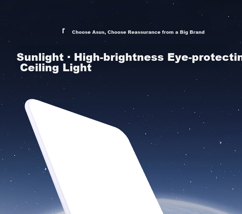 Huashuozhaoming American-Style Eye-Protection Ceiling Light for Bedroom, Modern Minimalist Design for Master Bedroom, Secondary Bedroom, And Study Room, Round Smart Lighting 1