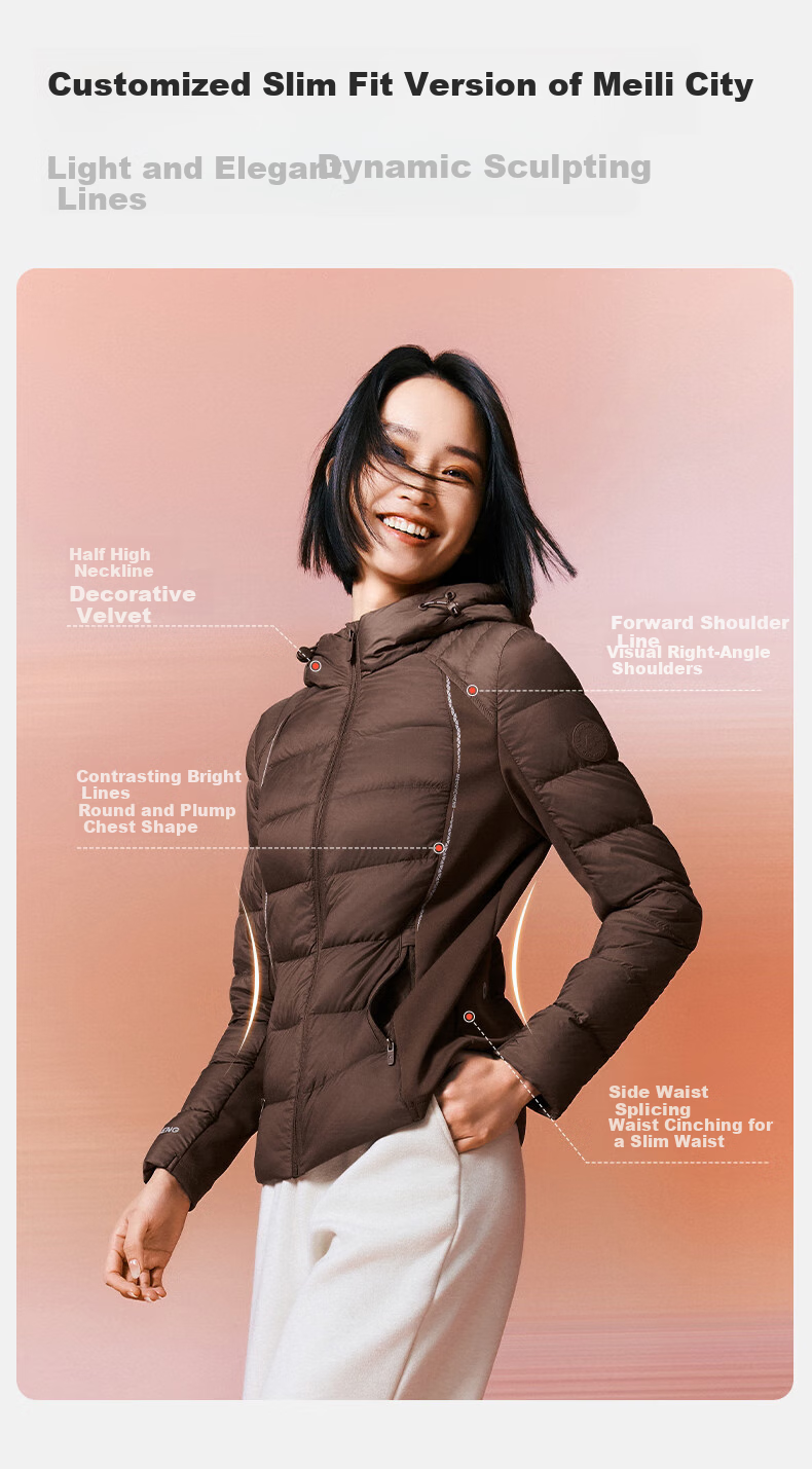Meilicheng Lightweight down Jacket for Women, Winter Fashion Warm Goose Down Inner Liner Short Thin Coat Top 106, Obsidian Black XS 14