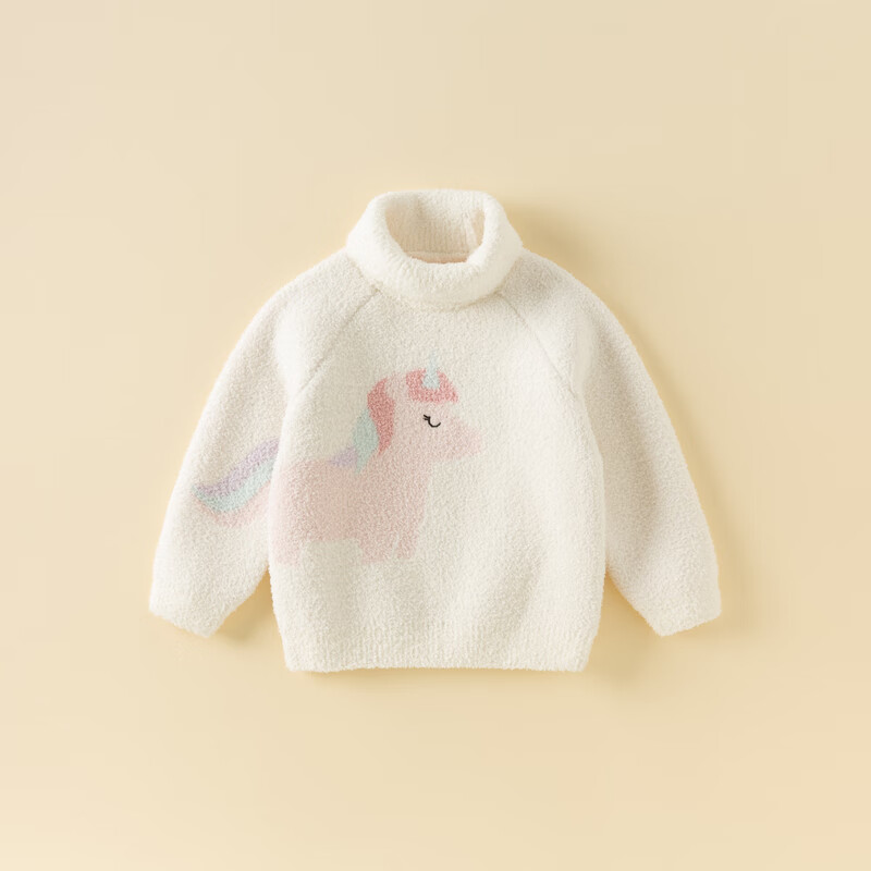 DAVE & BELLA Kids Turtleneck Sweater Autumn Winter Boys Cartoon Base Shirt Girls Chenille Top