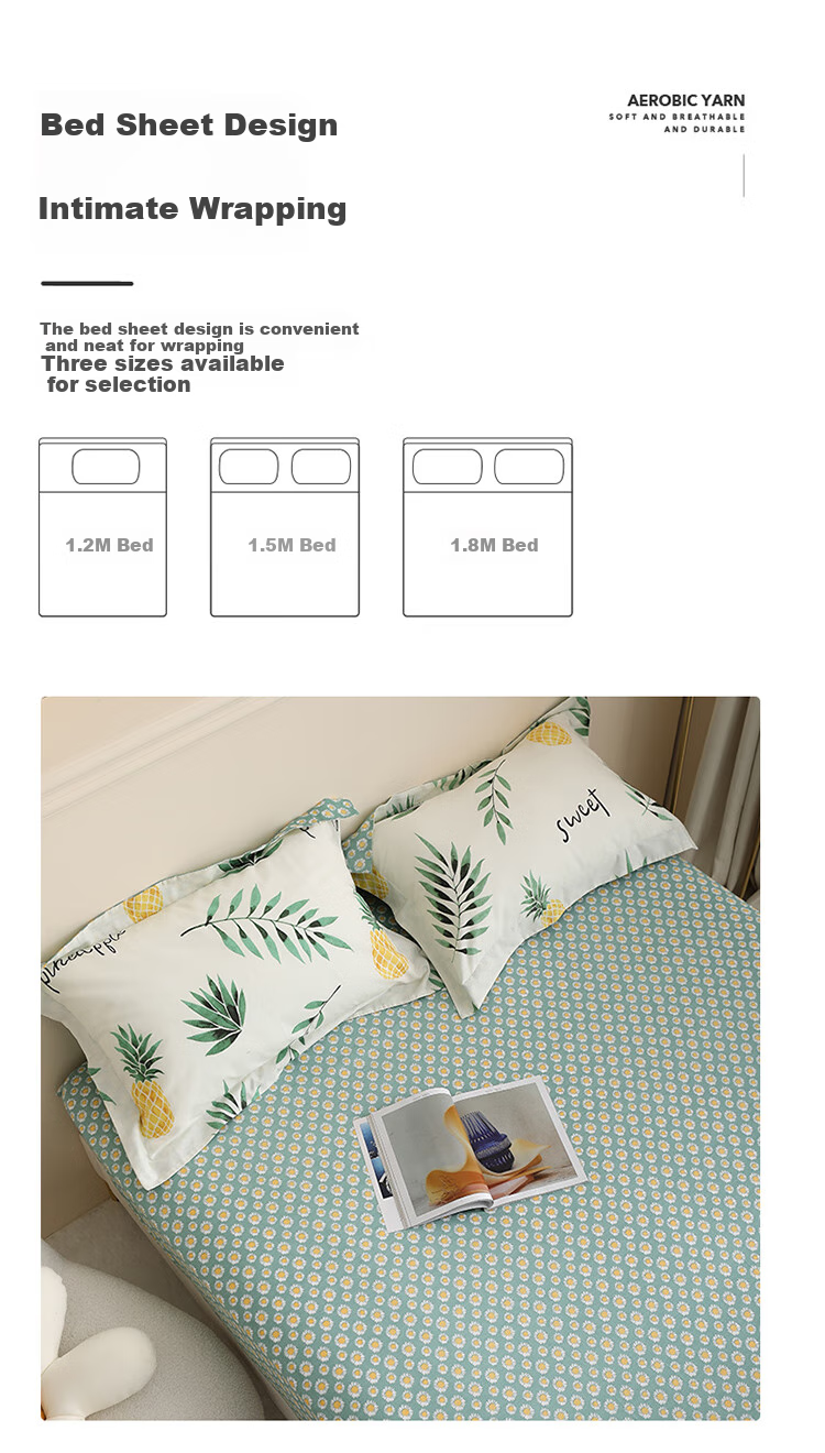 Dohia Pure Cotton Fitted Sheet, Bedspread, Mattress Protector, Single Piece, for 1.8m Bed, 200*180cm 7