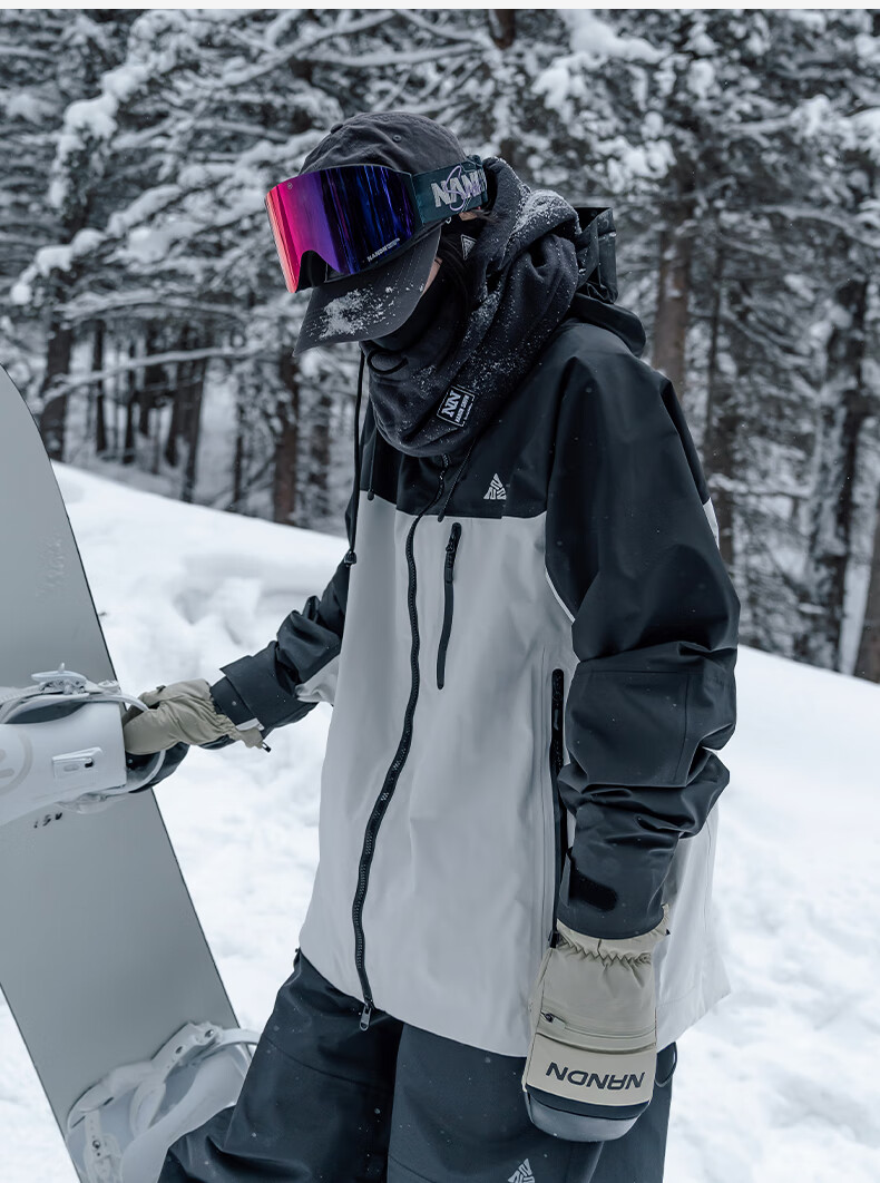 Nan En Ski Goggles Protective Eyewear Women Snowboard Glasses Breathable HD Anti-Fog Flip-Up Men Black Frame Purple 20