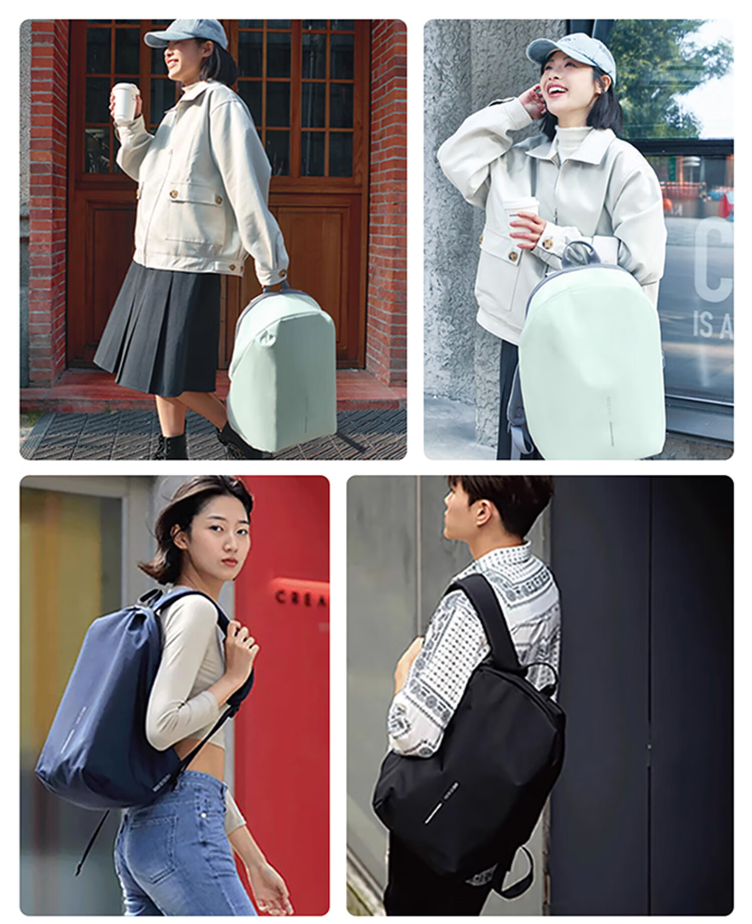 XDDESIGN Ladies' Backpack, Men's Commuter Bag, School Bag, Business Travel Bag, Classic Black 8