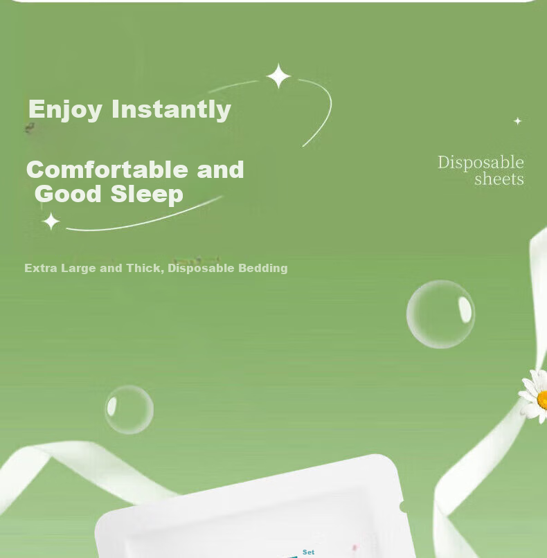 JAJALIN Disposable Three-Piece Set: Train Sleeper Three-Piece Set with Duvet Cover, Pillowcase, Bedding, Travel Essentials, Hotel Single Sleeping Bag 8