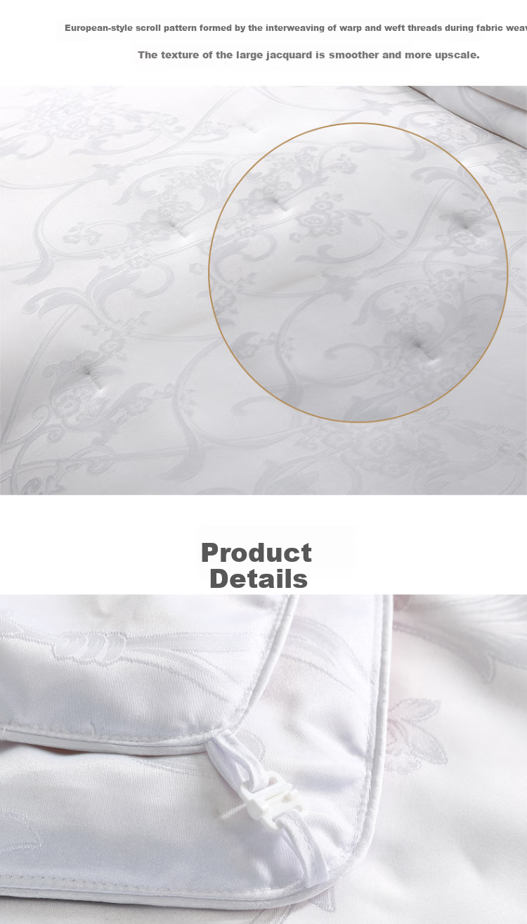 Mengjie Jiafang Silk Comforter, Soft Jacquard Pattern, Breathable Air Conditioning Summer Quilt, All-Season Duvet, Filling Material Approximately 480g, 200*230cm 7