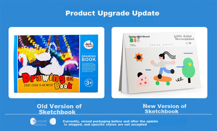 Meiletongnian Children's Drawing Book, Blank Paper for Doodling And Coloring, Thickened, for Primary School Students' Art Class And Kindergarten Children, 8K Size 1