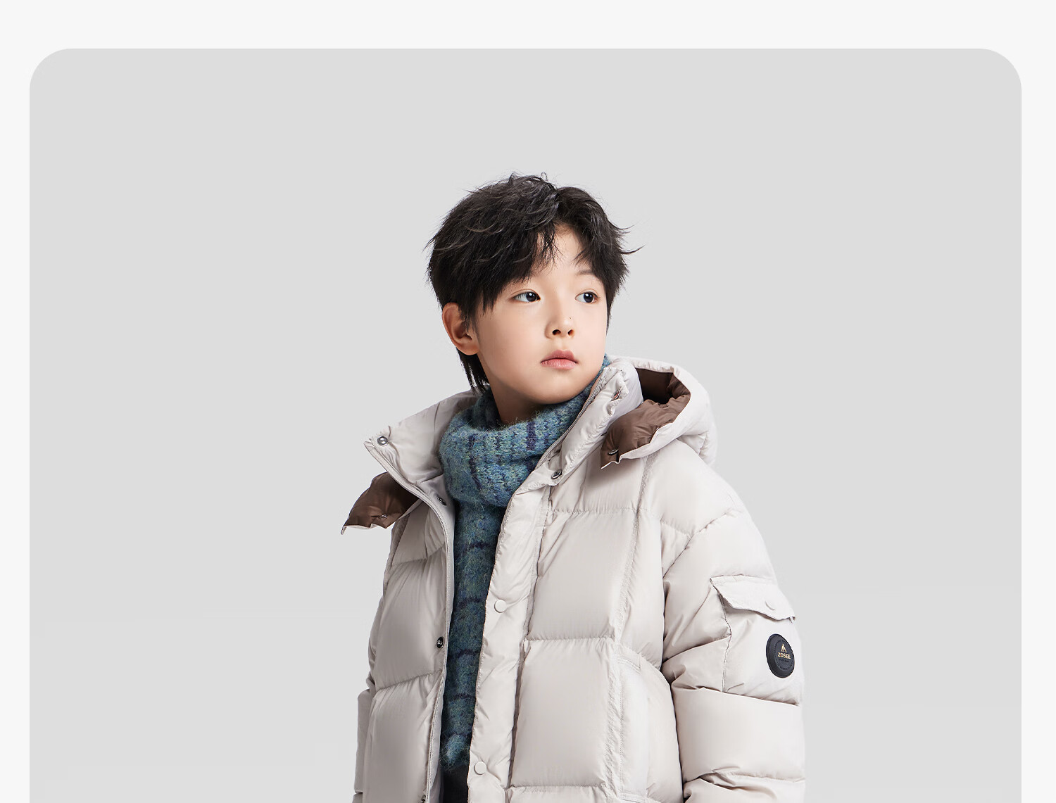 Zuo Xi Boys' Base Layer Sweater Big Kids Autumn Winter 2025 New Children's Half Turtleneck Knitwear Boys Gray 150cm 20