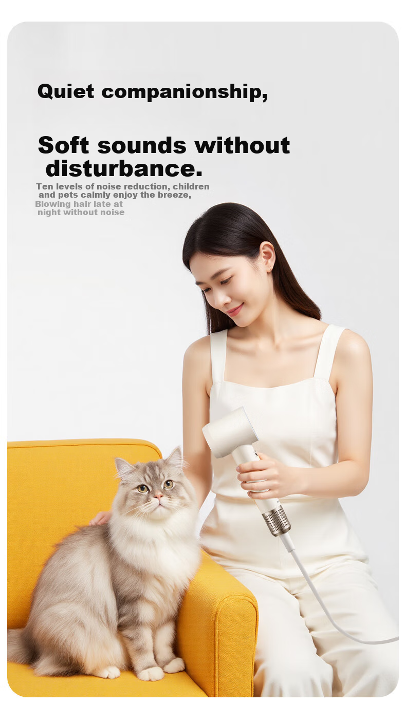 Bear High-Speed Hair Dryer, Plasma Negative Ion Hair Protection Electric Blower, Home Use Quick-Drying Hair Dryer, Portable Mini Small Size, Gift for Girls, Children, Students, Back-To Season And Mid-Autumn Festival 15