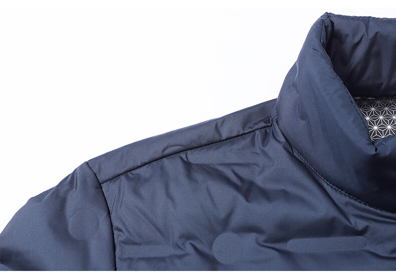 ROMON Men's Down Jacket Winter Trendy Casual Comfortable Warm Stand Collar Coat Black M 7918 17