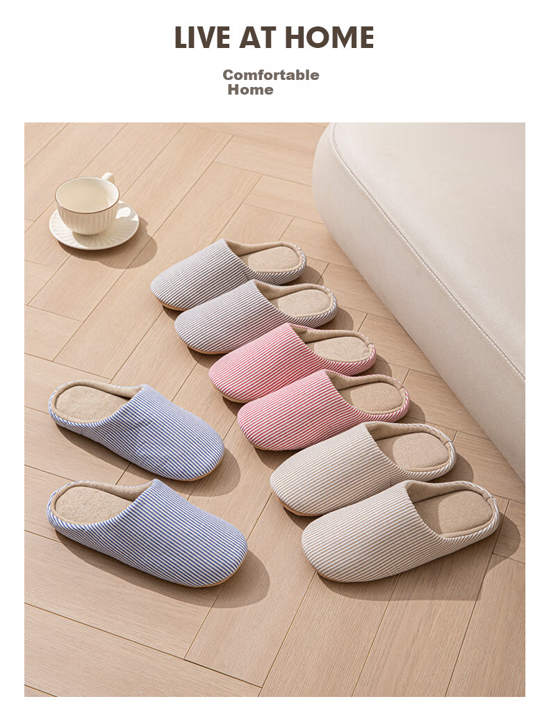 YUZHAOLIN Japanese Cotton And Linen Slippers for Men And Women, Spring And Autumn Indoor Home Wooden Floor All Seasons YC196 3