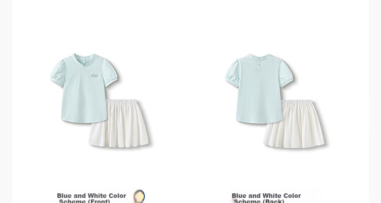 BALABALA [Baigongling IP] Children's Short-Sleeve Set, Girls' Summer Outfit, Quick-Dry And Cool-Feeling 8