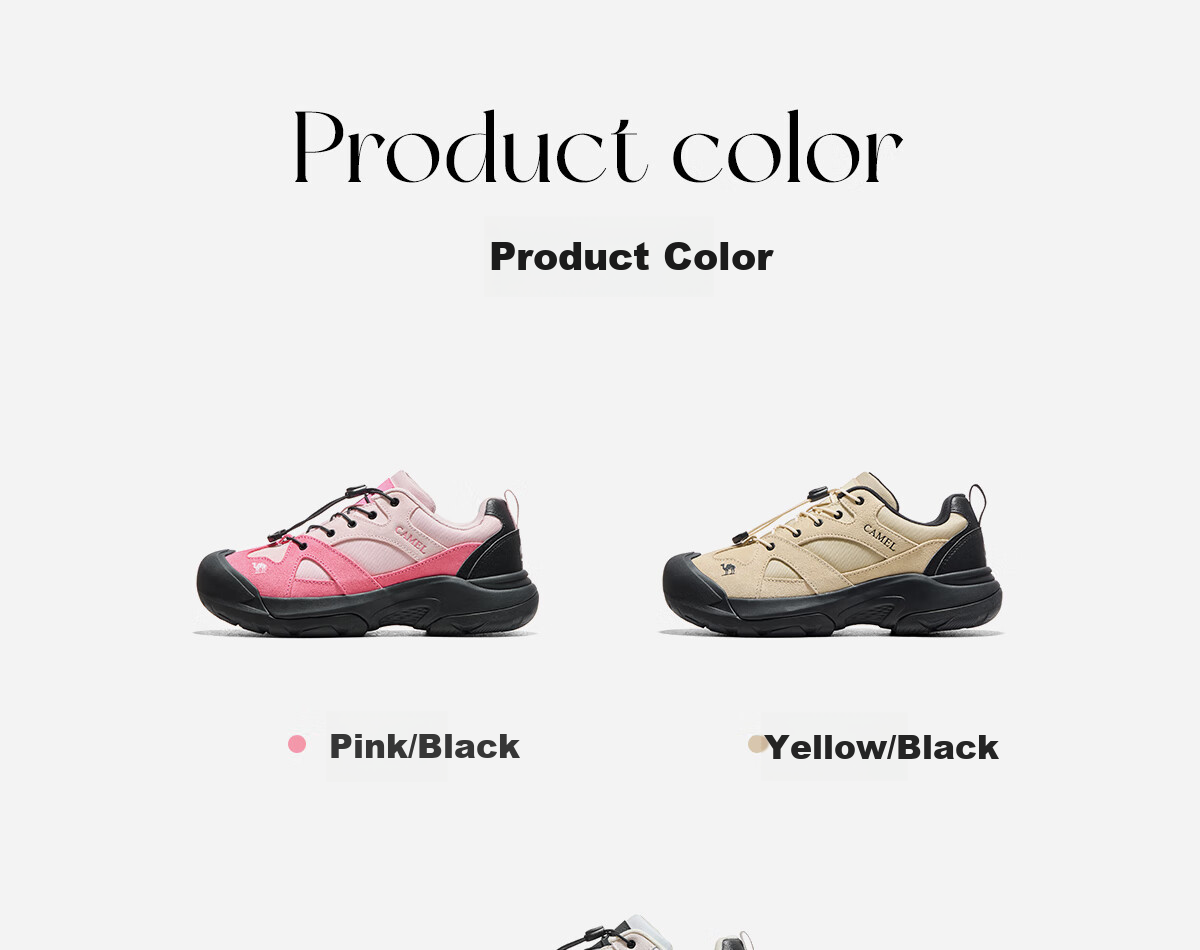 CAMEL [Panshi] Hiking Shoes for Men And Women, Ugly-Cute Outdoor Casual Shoes, Non-Slip Wear-Resistant Trekking Shoes 2