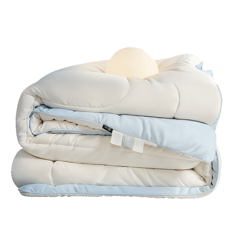 FUANNA Class A Soybean Quilt 60% Soy Fiber Antibacterial Double Extra Large Thickened Winter Quilt Core 230*229cm Blue