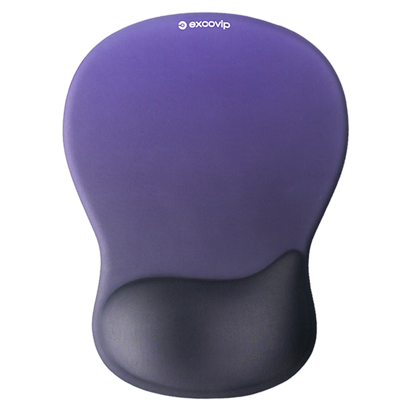 EXCO Two-Tone Black and Purple Waterdrop Wrist Rest Mouse Pad Large Gradient Computer Office Ergonomic Silicone Wrist Support Non-Slip Mat 0599