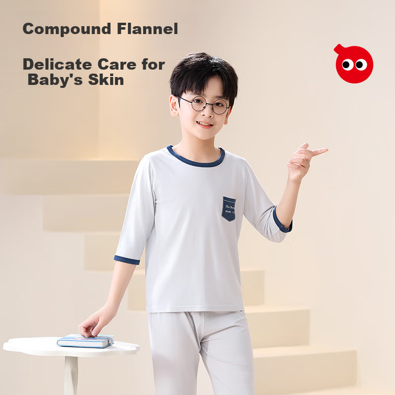 Hodo Modal Children's Pajamas, Big Kids' Short-Sleeve Ice Silk Cool-Feeling Summer Thin Breathable New Style Air Conditioning Home Wear Set