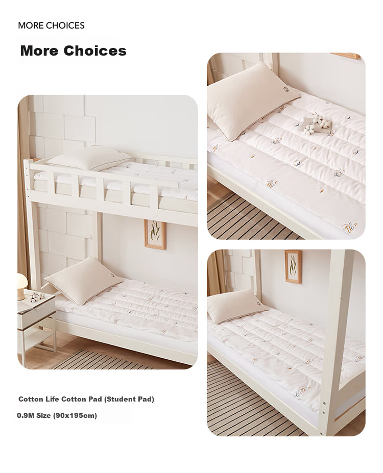 Dohia Home Textiles Mattress Pad, 100% Xinjiang Cotton Mattress Topper, Student Dormitory Mattress, 0.9 Bed 90*195cm 12