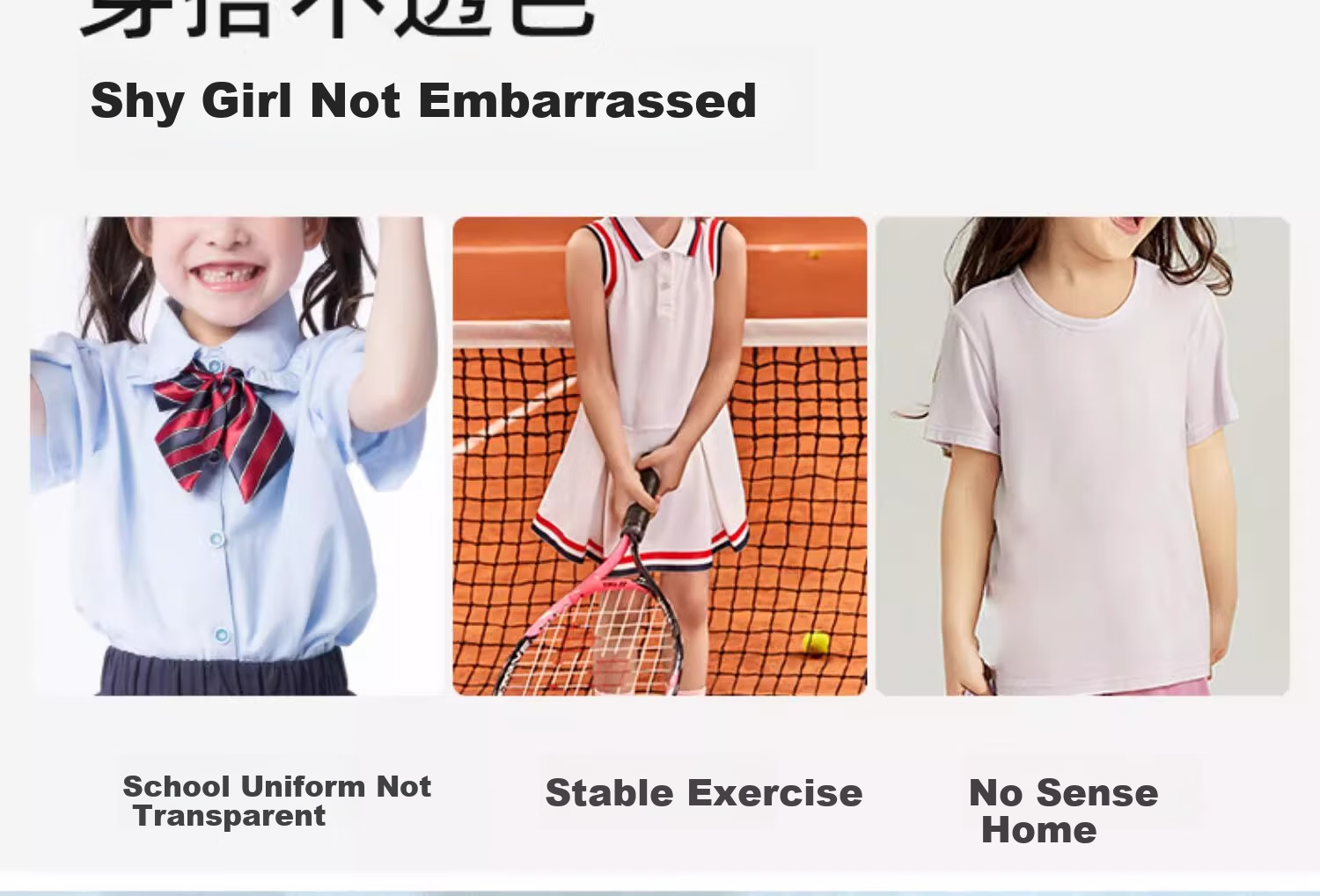 LangSha Girls' Underwear for Puberty, Thin Style Bra for 12-Year Olds, Elementary School Students' Children's Bra for 10-Year Girls, First Stage Camisole 7