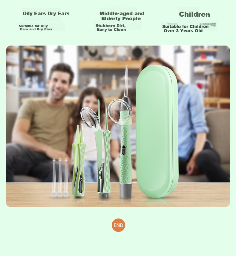 Haifeinuo Illuminated Ear Pick, Children's Ear Cleaning Tool, Visual Ear Spoon, High-Definition Ear Cleaning Kit, 3-Piece Set 28