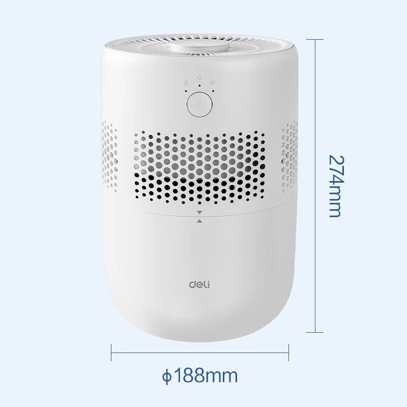Deli Humidifier, Mist-Free, Quiet Operation, Antibacterial, Desktop Large Capacity, High Moisture Output, for Office And Bedroom Use, Air Humidifier, Air Conditioner Fan Companion, Gift, Visible Water Line