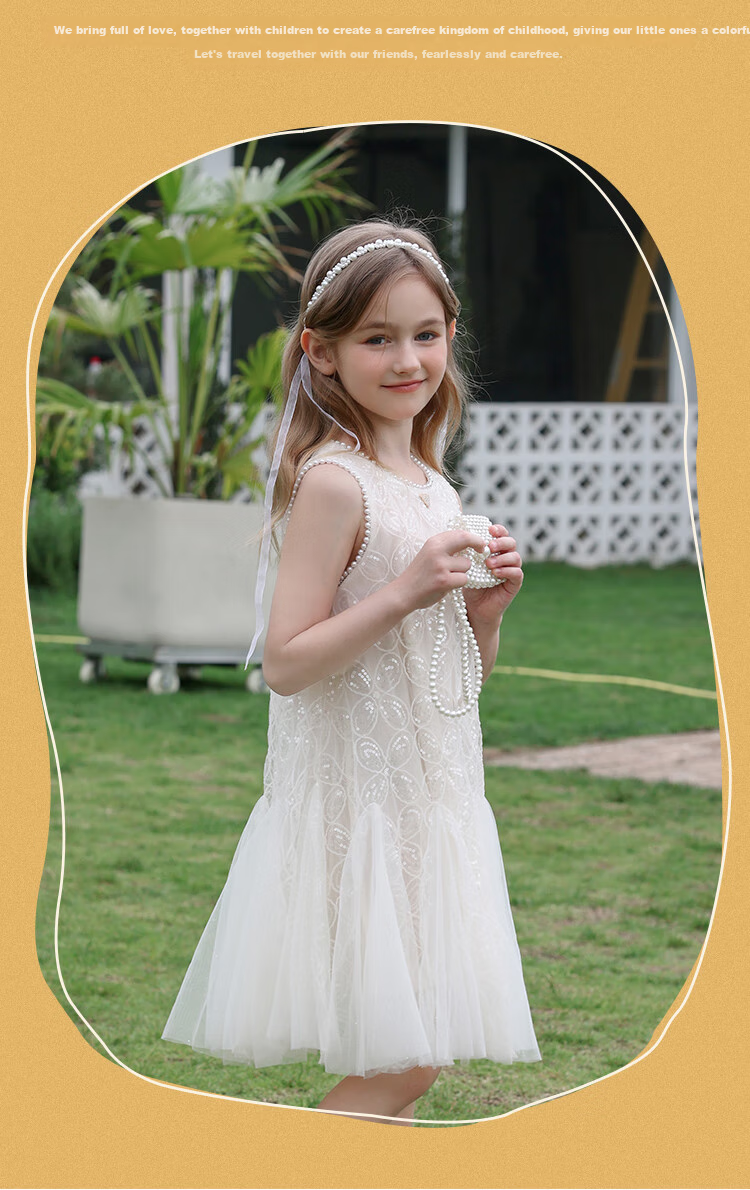 Disney Girls' Princess Dress, Children's Summer 2026 New Style, Sweet Fish-Tail Skirt for Girls with Vest 2