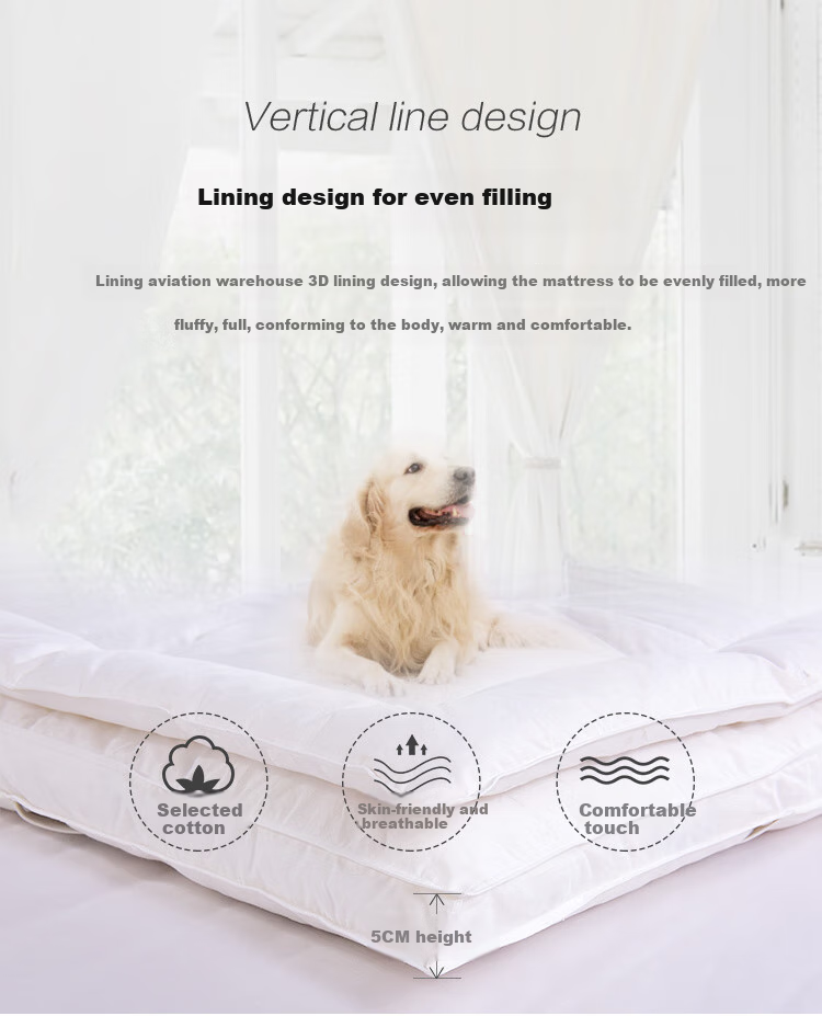 Downia Mattress, Hilton Hotel Style 90% White Goose Down Mattress Pad, Tatami Mat, for 1.8-Meter Bed 5