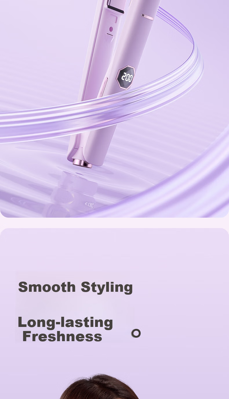 AUX Straight And Curled Hair Iron with Negative Ion, Hair-Friendly, Anti-Scalding, Dual-Use for Straight And Curly Hair, Five Temperature Settings, Bangs Clip, High Crown Volumizing Tool, Curling Iron, 520 Gift 5