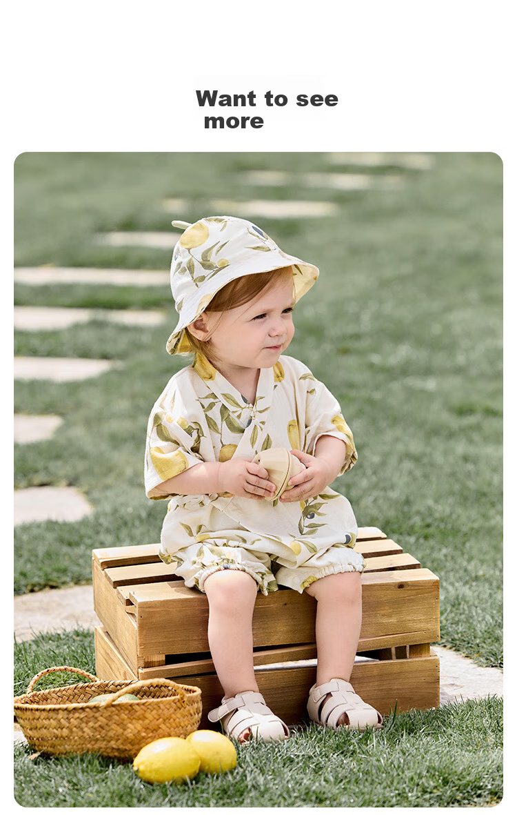 Babylove Summer Bamboo Cotton Camellia Gauze Monk Robe for Newborns, Thin Breathable Onesie for Infants 1