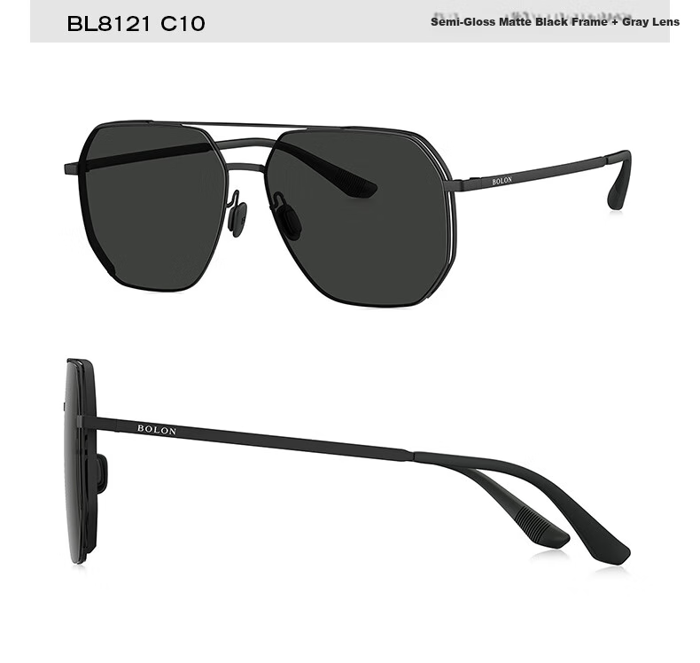BOLON Sunglasses, Double-Frame Polarized Sunglasses, Aviator Driving Glasses for Men, BL8121 2