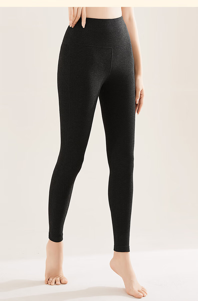 BOPRUIEY Women's High-Waist Thermal Wool and Silk Blend Leggings, Fleece-Lined Slimming Antibacterial Butt-Lifting Pants 12