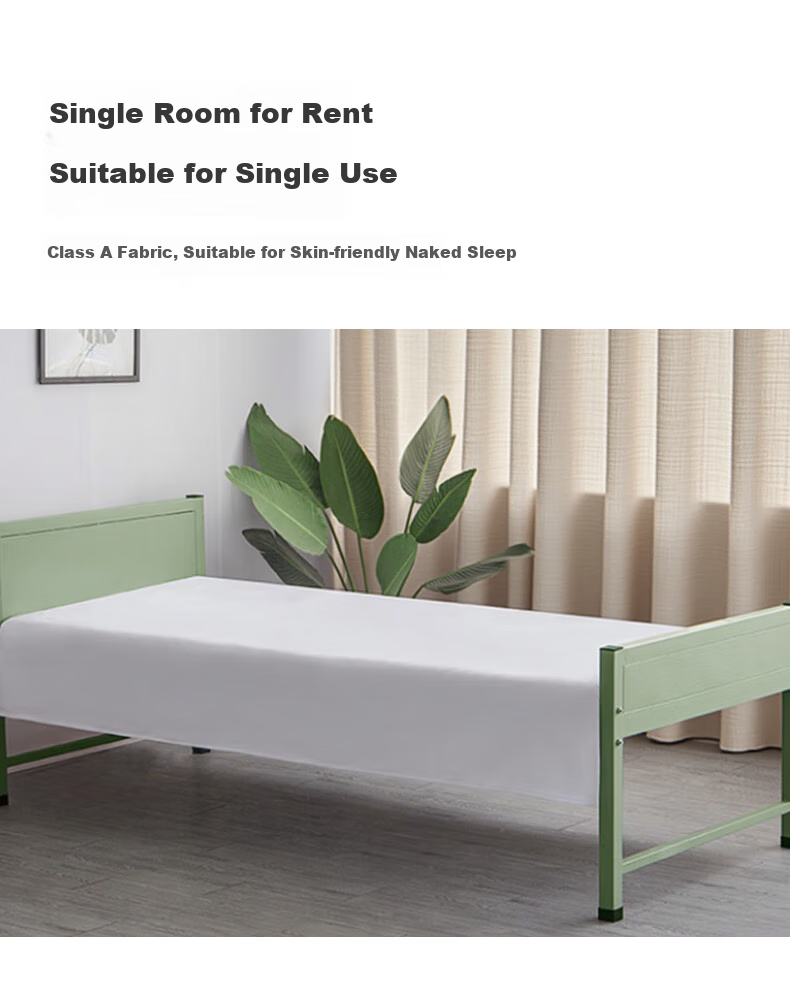 CROWN White Bed Sheet Military-Style Foldable Bed Cover, Single Bed Quilt Cover for Autumn And Winter Seasons 9