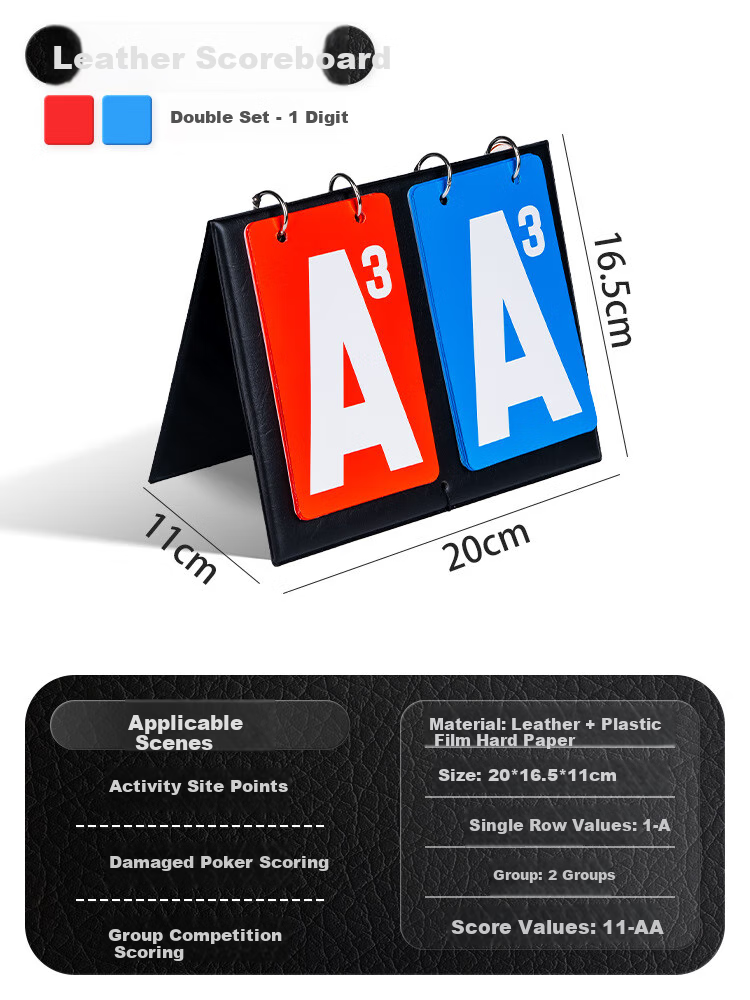 Dechen Guandan Special Scoreboard, Competition Playing Cards Counter, Guandan Scoring Device, Scorekeeping Tool, Points Comparison Flipper Score Counter 6