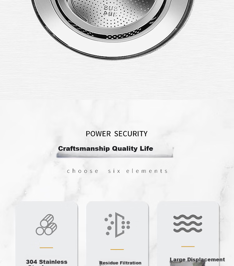 BJ Stainless Steel Kitchen Sink Strainer, Drain Filter, Vegetable Washing Basin, Dishwashing Sink Mesh (Small Basket) 2