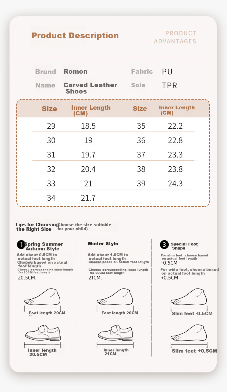 Luomeng Boys' Leather Shoes, Black Soft Sole, British Style, Student Performance Shoes, Children's Performance Dress Shoes, Big Kids' Formal Shoes, Black, Size 38 1