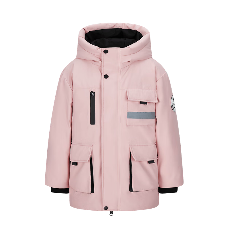 SNOWFLYING Kids Down Jacket Boys Girls Winter Thick Warm Pink 170