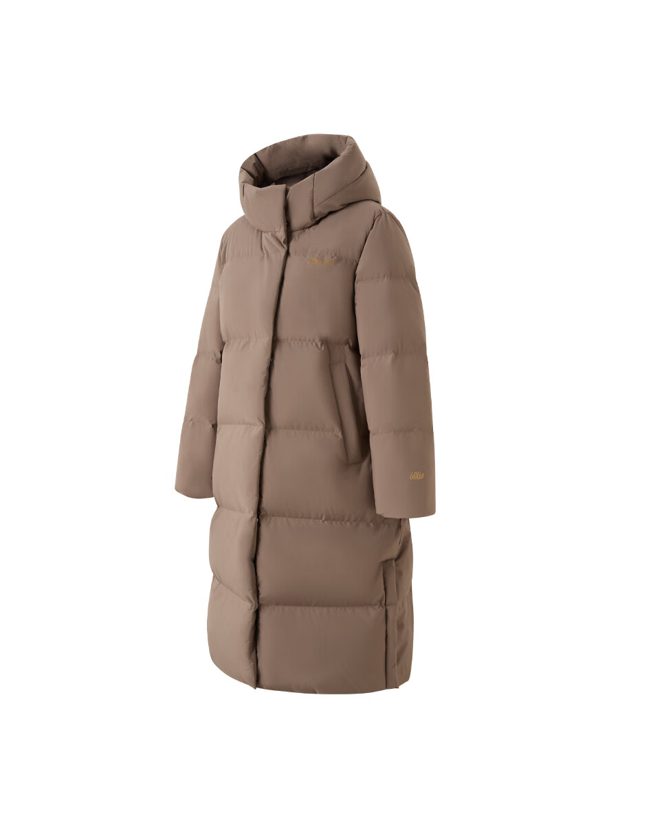 Adidas Women's Long Hooded Down Jacket Winter Fashion Trendy Sports Comfortable Warm Coat Shadow Brown L 8