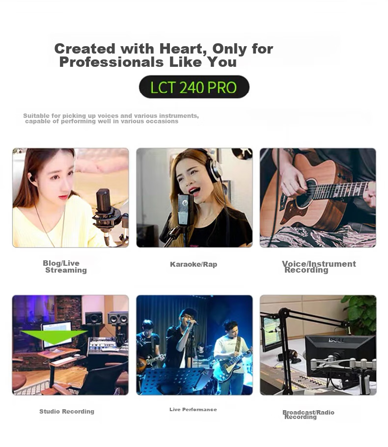 LEWITT LCT 240PRO Professional 48V Condenser Microphone Sound Card Kit for Mobile Phones, Computers, Live Streaming, Karaoke, Host Recording, Complete Set of Microphone Equipment 5