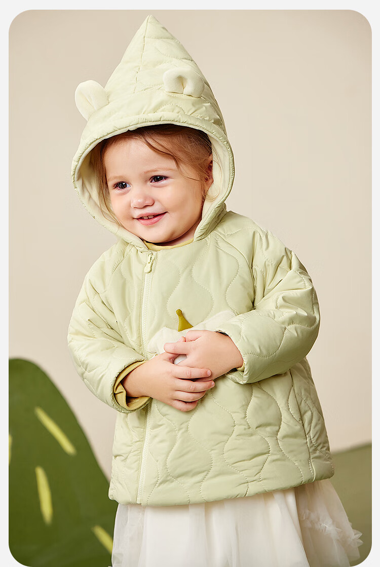 Minibala [Magic Cotton] Unisex Kids Cotton Padded Hooded Jacket Baby Style 2025 Winter 4