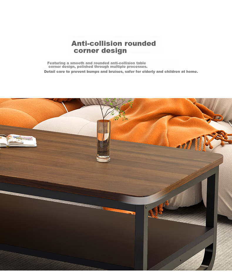 Fanshe Coffee Table for Small Apartments, Modern Minimalist Living Room Coffee Table, Office Tea Table, Simple Wooden Sofa Side Table 7