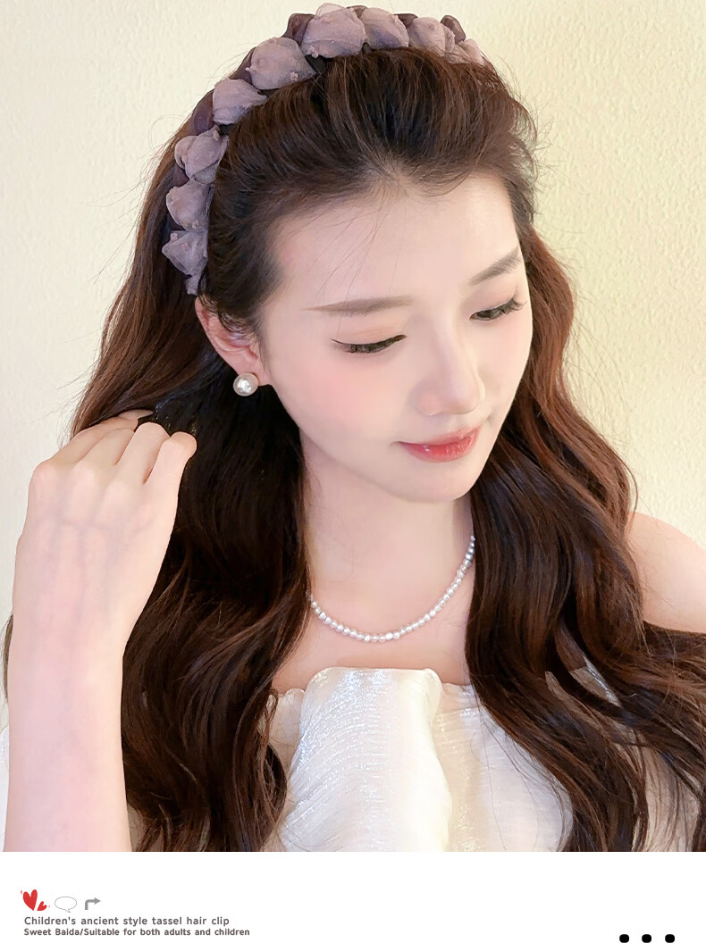 Jianyingshu Elegant Purple Temperament Hairband Women's New High Crown Face Washing Headband Press Hair Hair Accessories 5
