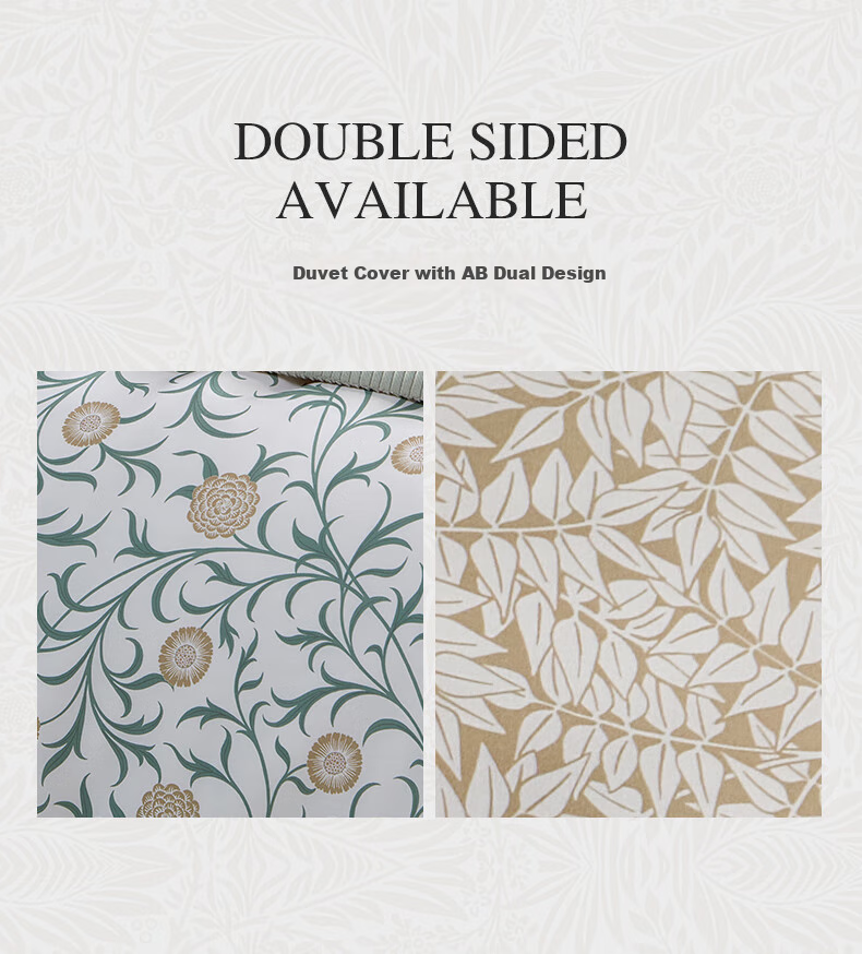 MINE morris&co Tencel Satin Jacquard Bedding Set of Four: Scroll Patter 8