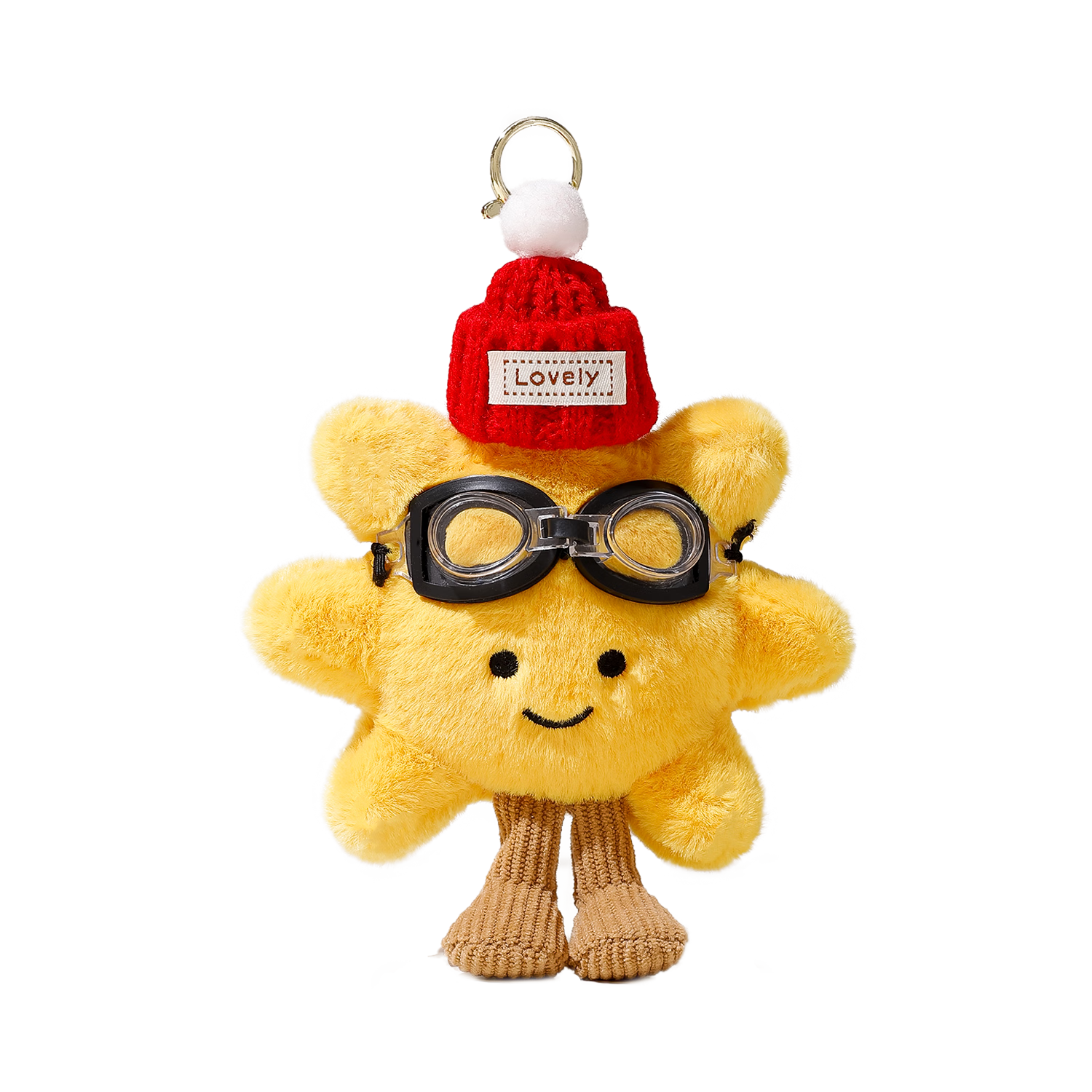 Imiwa Doll Sunflower Backpack Pendant Plush Keychain Bag Charm Birthday Gift for Girls