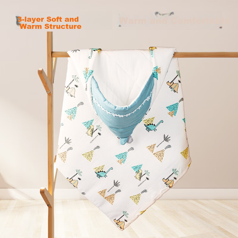 Ankexin Baby Swaddle Blanket, Newborn Spring And Autumn Wrap, Thickened Summer Air-Conditioned Room Anti-Startle Sleeping Bag, Fleece-Lined Single Wrap