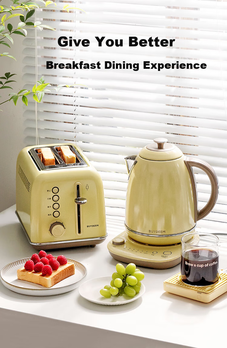 Buydeem Bread Maker Multifunctional Automatic Toaster Home Toasting Machine Toast Oven Waffle Maker Quick Reheating Bread Toaster [Light Pine Green] 12