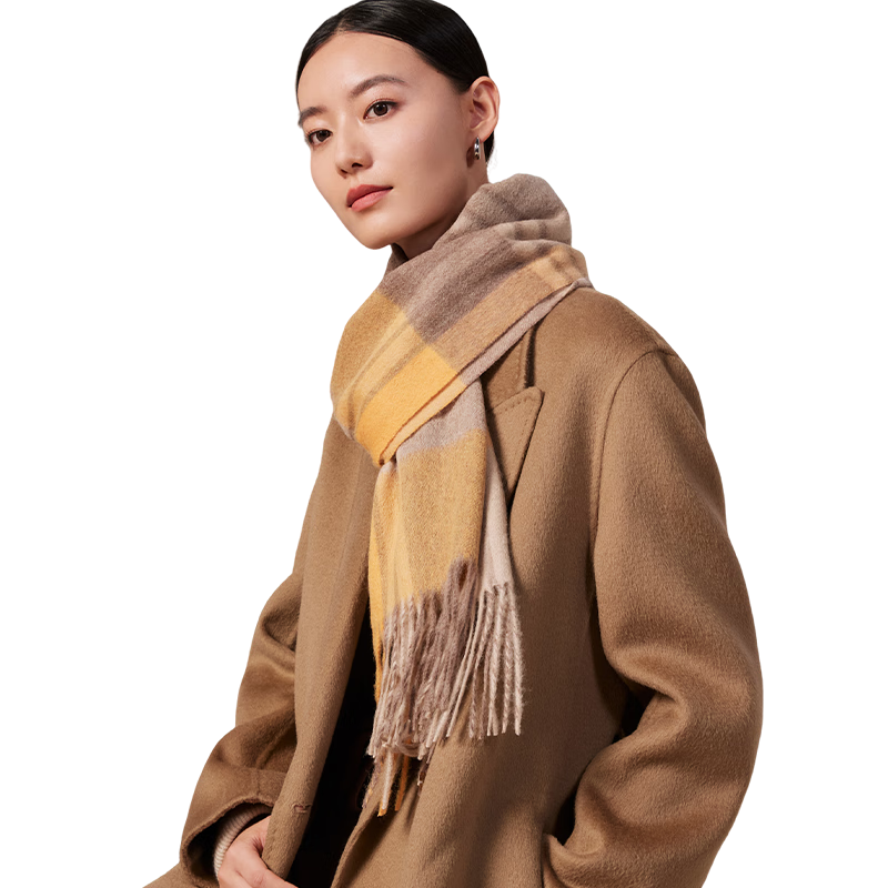Shanghai Story Women's Wool Scarf Autumn Winter New Warm Shawl Neck Warmer Mid-Autumn Festival Gift for Elders and Mom Birthday Present