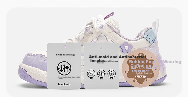 BALABALA Children's Shoes, Kids' Sneakers, Breathable Non-Slip Footwear, Girls' Autumn Casual Shoes, Cute And Adorable, 208325141001 13