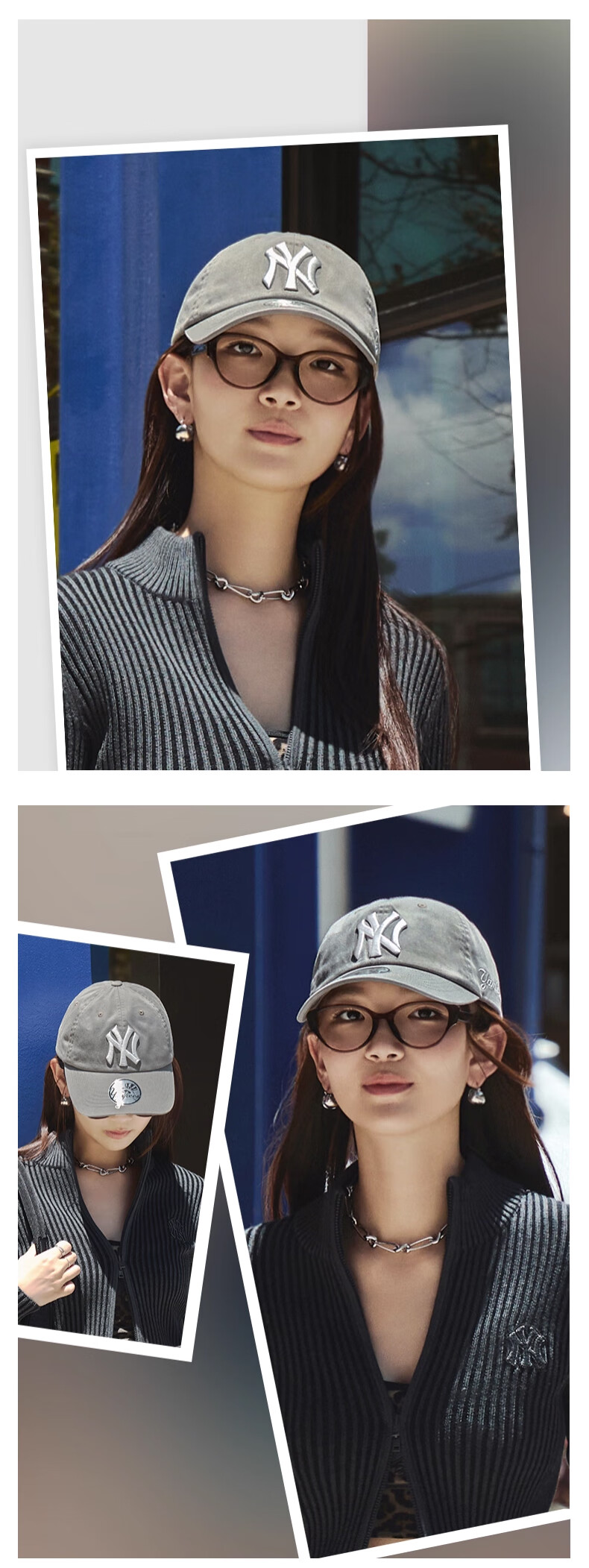 MLB Unisex KARINA Embroidered Soft Top Baseball Cap 25 Autumn New 3ACPB245N-50BKS-F 1