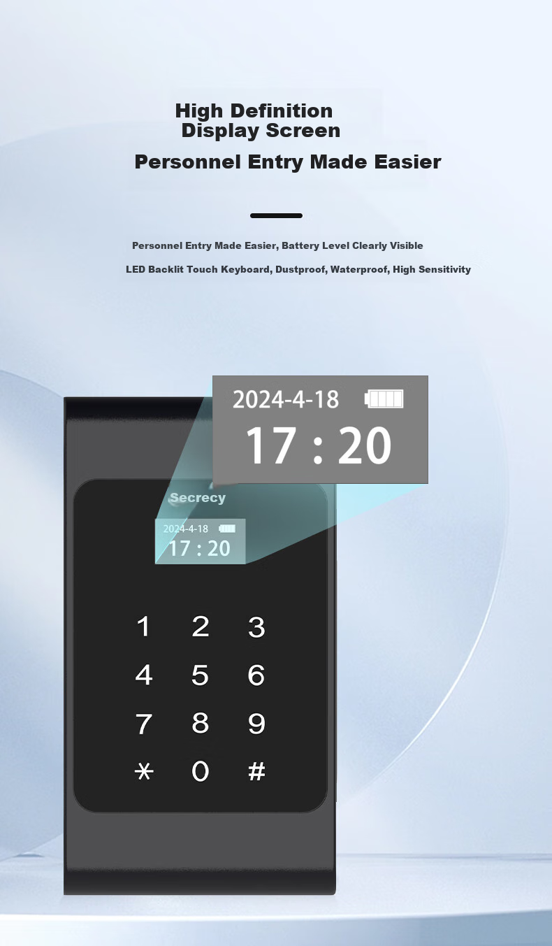 Kemi Smart Fingerprint U-Shaped Lock, Glass Door Fingerprint Lock, Double-Door Anti-Theft Electronic Password Lock, Office And Shop Plug-In Lock, APP Attendance Recording, COM-U3 7