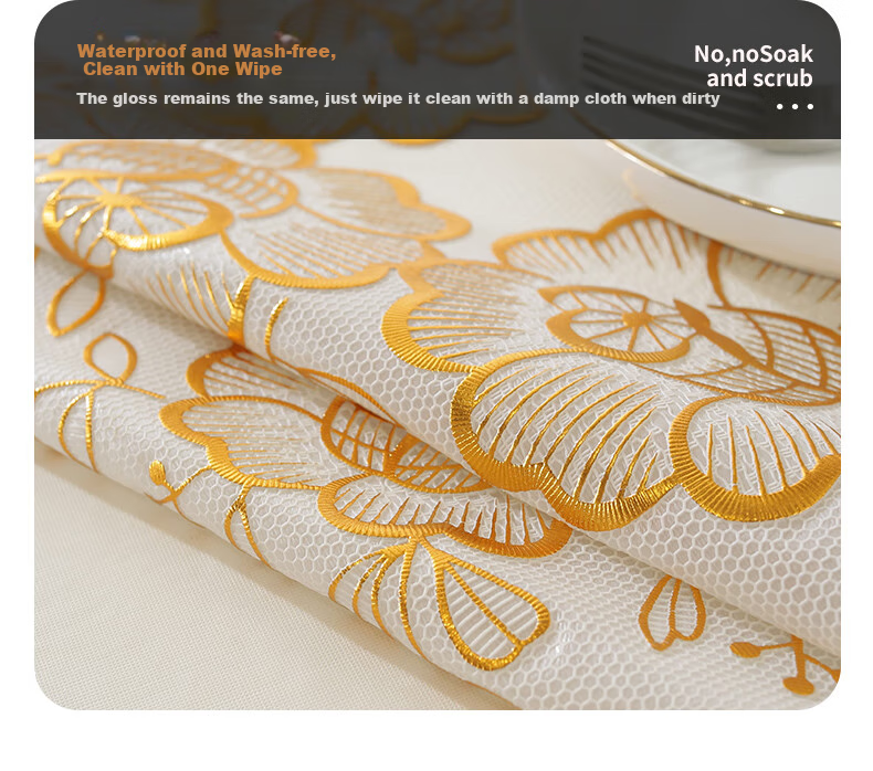 Jingxun Waterproof And Oil-Proof Rectangular Tablecloth, Washable, for Dining Table And Coffee Table, Living Room Table Cover, 90*140cm 7