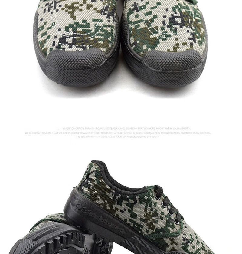 Laobaojia Camouflage Liberation Shoes Military Training Low-top Work Shoes Outdoor Construction Anti-slip Labor Protection Rubber Shoes Unisex Digital Size 43 4