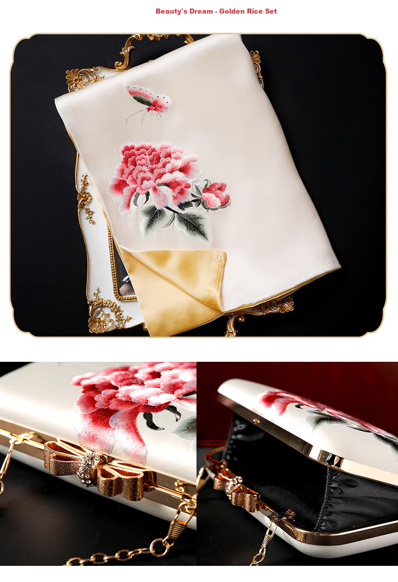 Hangsilu Silk Scarf And Bag Set, Mulberry Silk Women's Shawl, Birthday Gift for Mom Or Teacher on Mid-Autumn Festival 28